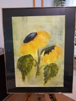 Schönes Sonnenblumen Aquarell - Signiert & Datiert (2001)