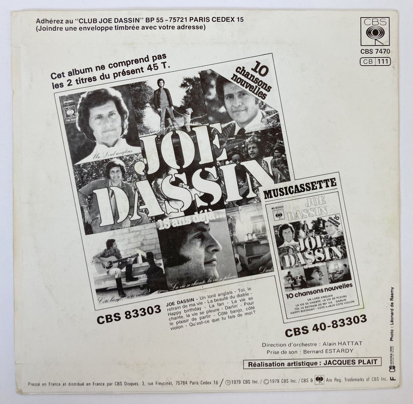 Dischi in vinile: JOE DASSIN - LE DERNIER SLOW – Usato da Bottens venduto da hotter-than-hell 1