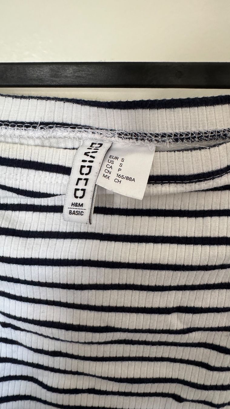 H&M Top: H&M Crop Top, gestreift, Gr. S – Usato da Luzern venduto da Ecila007 1