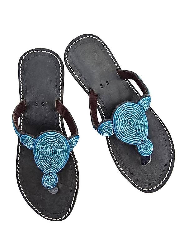 Scarpe da donna: Handgemachte Leder-Sandalen - Türkis 38 – Nuovo e nell'imballaggio originale da Brione s. Minusio venduto da Littleninja