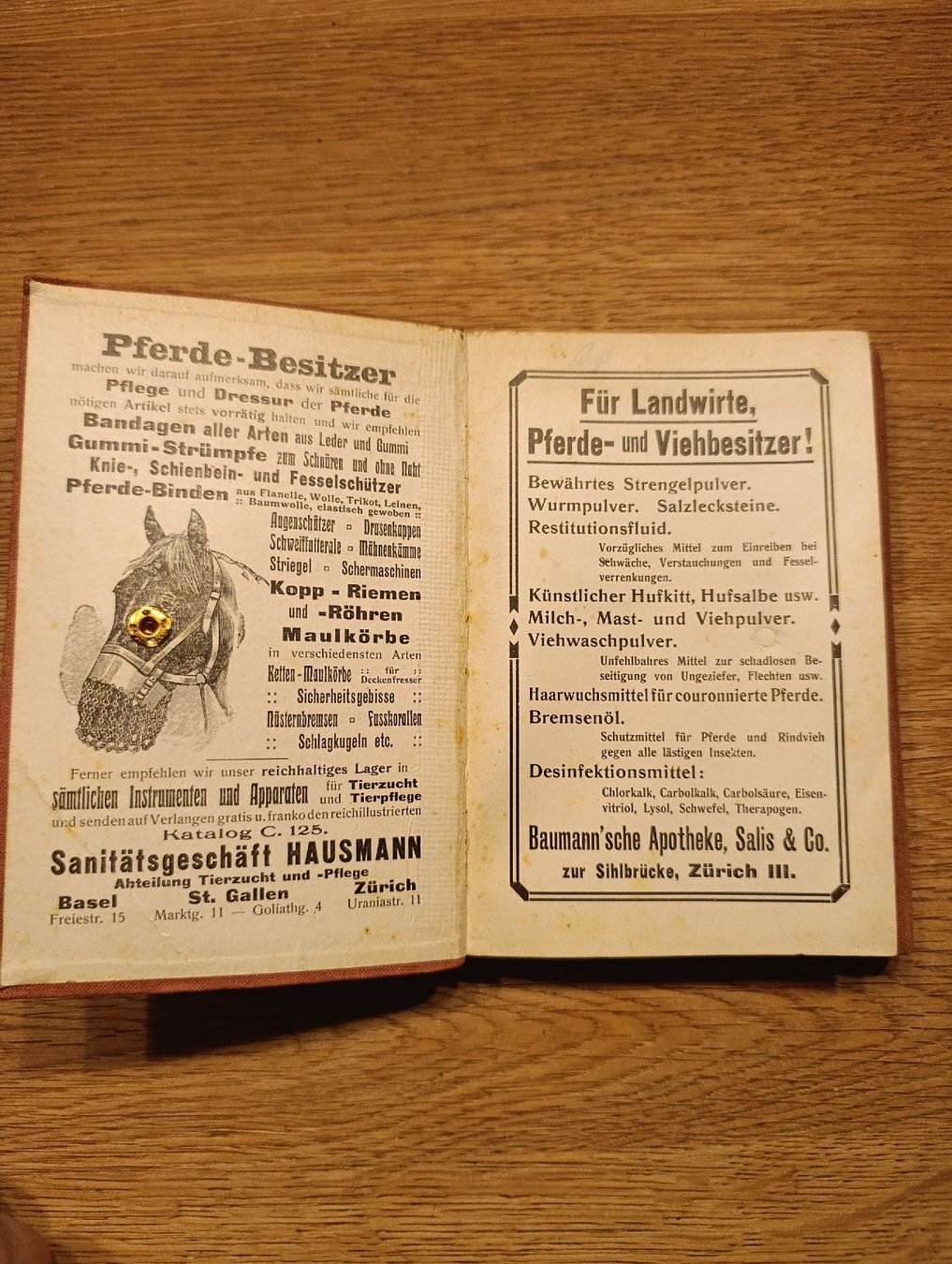 Libri: Antiker Pferdebesitzer Taschenkalender von Egger, 1914 – Usato da Dietwil venduto da Larilon 2