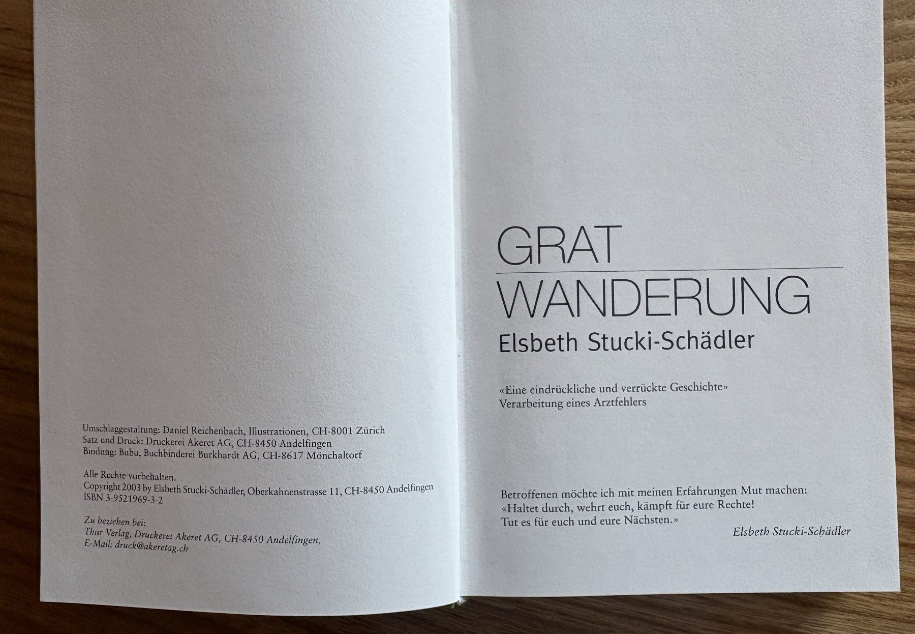 Libri: Gratwanderung Elsbeth Stucki-Schädler – Usato da Neukirch-Egnach venduto da Phion 2