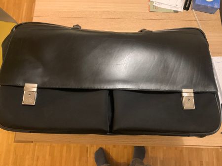 Sac de voyage Gucci noir VINTAGE en toile trolley