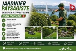 JARDINIER PAYSAGISTE  TONTE, TAILLE HAIES, DÉBROUSSAILLAGE