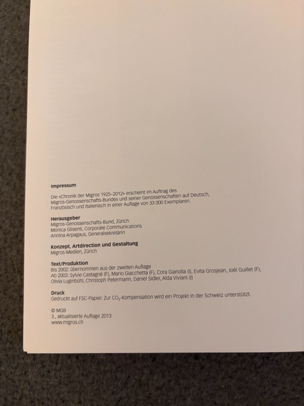 Libri: Buch Chronik der Migros 1925 bis 2012 – Usato da Dübendorf venduto da Moomin8600 3