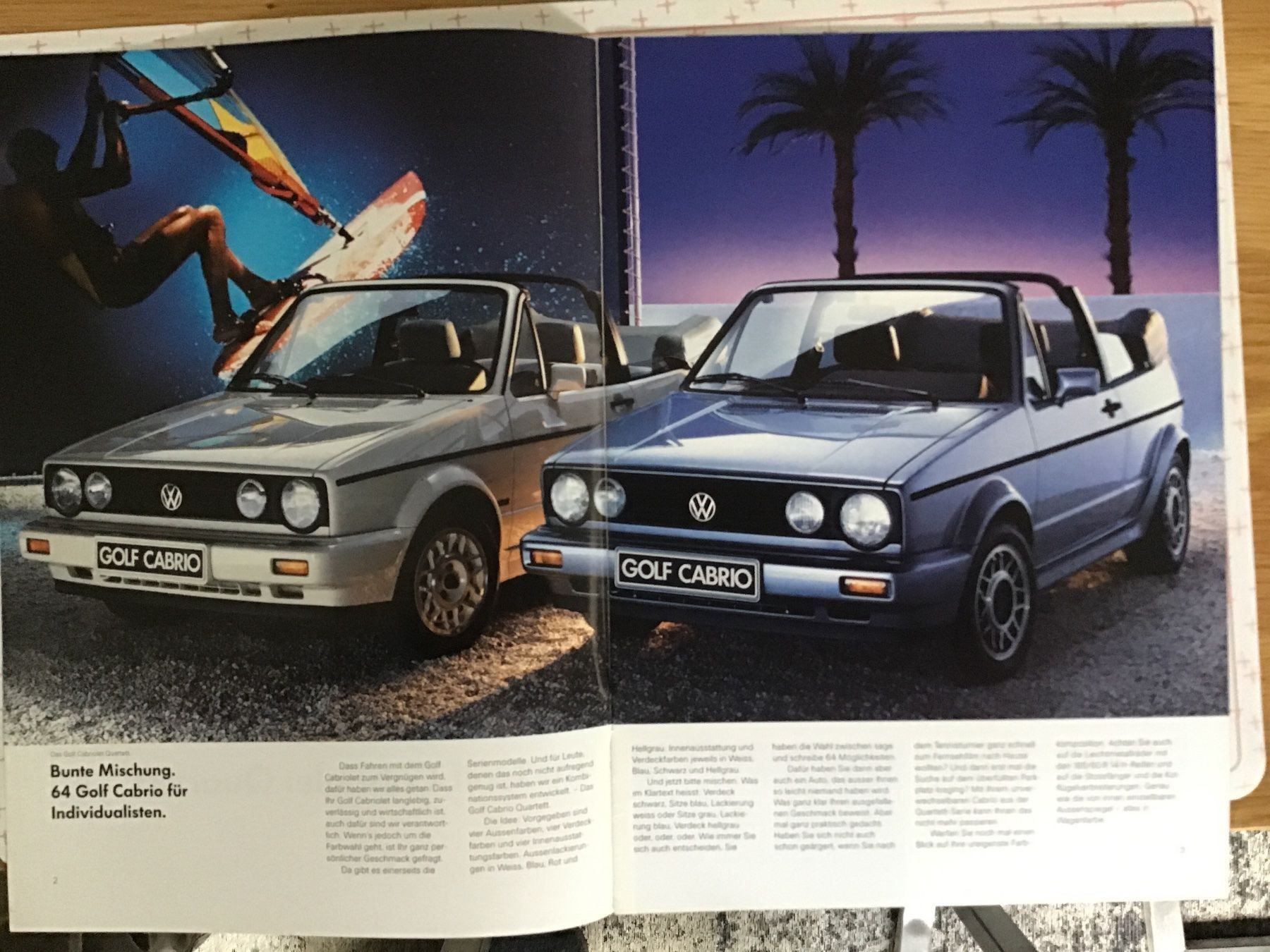 VW Dokumente: VW Golf Cabriolet Verkaufsprospekt 1990 – Gebraucht aus Scherzingen von Starseller62 1