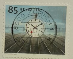 Francobollo Svizzera 2003 "Orologio" 85 Rp Annullo Bullseye
