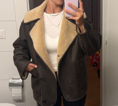 Zara Lederjacke Oversize