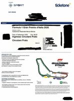 2x Formel 1 Ticket Monza, Renntag 06.09.2026