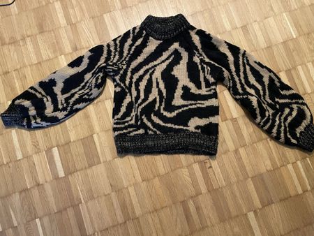 Ganni Strickpullover Zebra Muster, Gr. S, neuwertig!