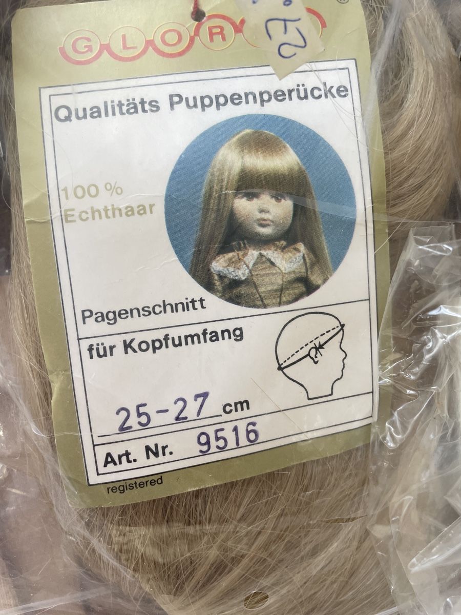 Glorex Bambole: Puppenköpfe, Arme, Beine, Echthaar Perücken – Nuovo e nell'imballaggio originale da Wangen SZ venduto da flowerfly 3