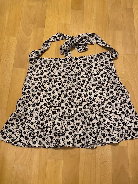 Jupe Crew Clothing - Lin Blanc Fleuri - Taille 12 - Doublée - Occasion Très Bon État