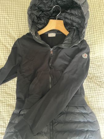 Moncler Damen Hybrid Jacke Hoodie Schwarz Gr. L Original