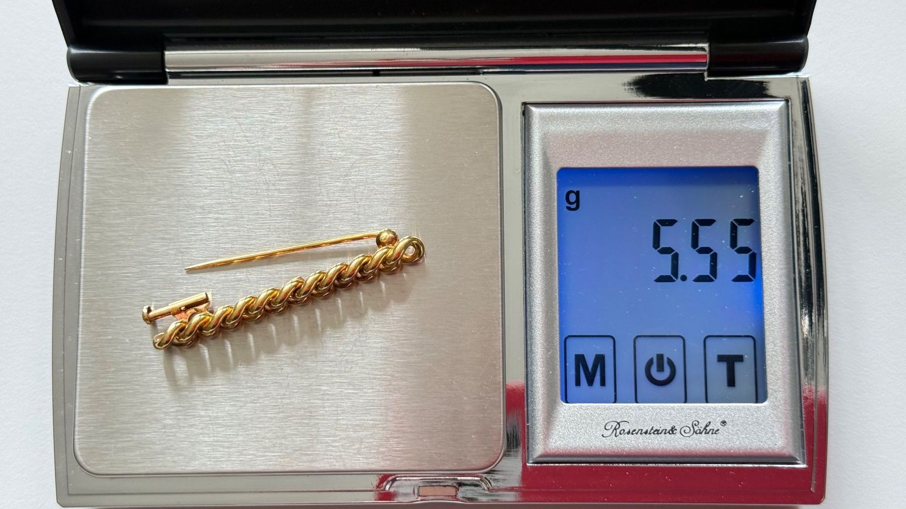 Broches & Aiguilles: Brosche, Panzer-Muster, 750er Gold, Vintage – D'occasion à Zürich par leo0105 7