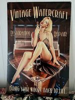 Blechschild Pin Up