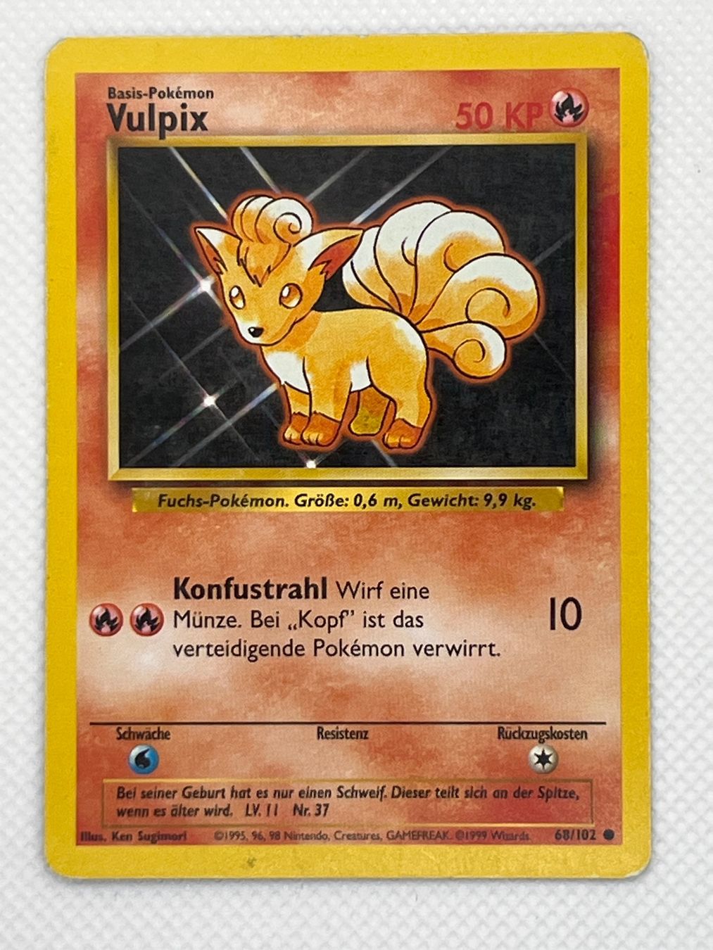 Pokémon Sammelbilder & Trading cards: Vulpix 69/102 Basis Set Pokemon Karte Deutsch – Gebraucht aus Hinterkappelen von  1