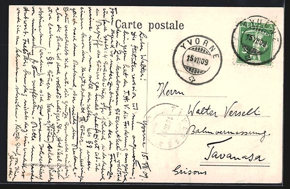 Cartes postales: AK Yvorne, La Fourmilière, 1909 – D'occasion à Berlin par bartko-reher 1