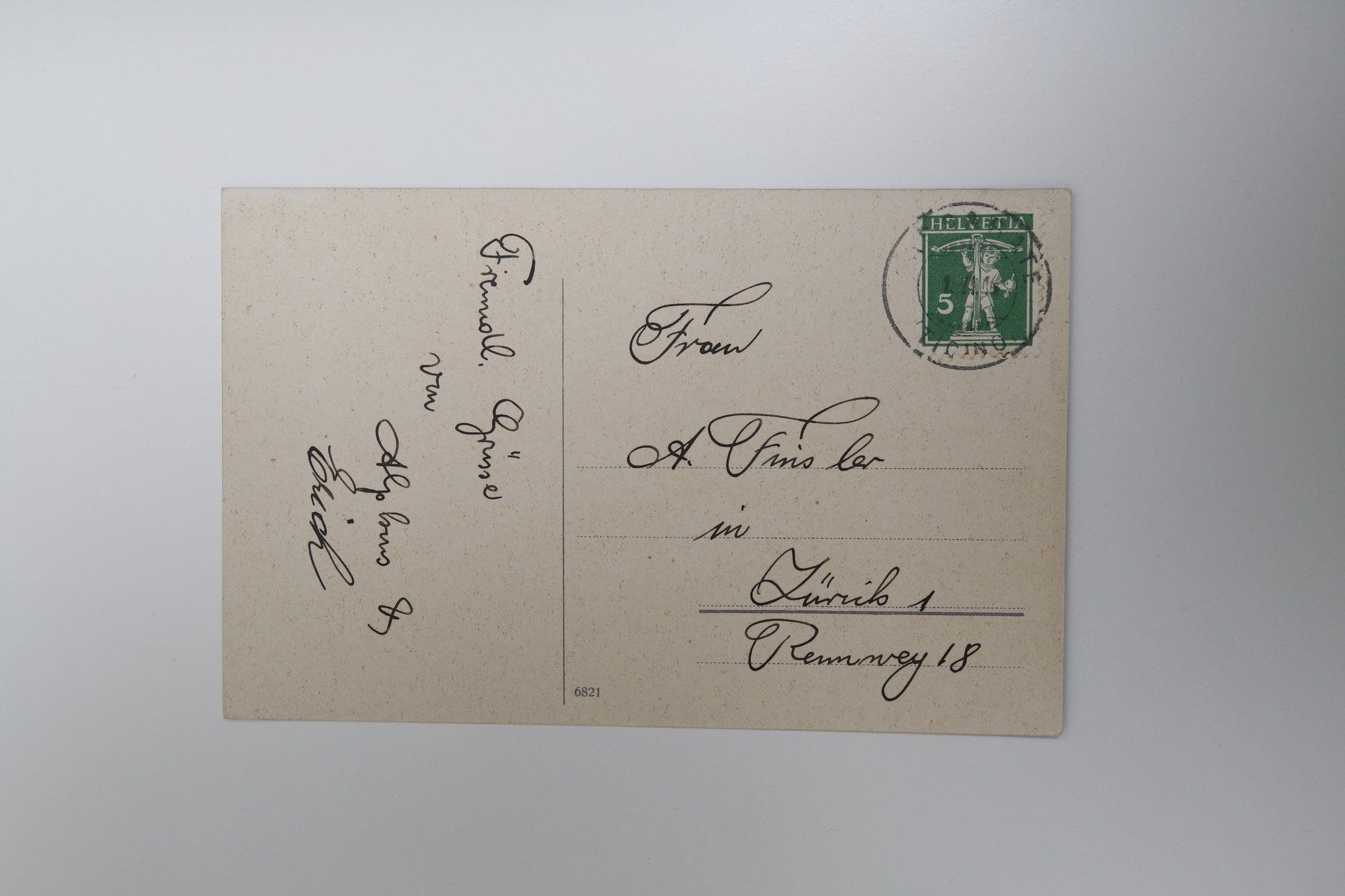 Cartoline postali: Ansichtskarte Lugano Paradiso mit Baum und Bänken alt – Usato da Lausen venduto da mexico81 1