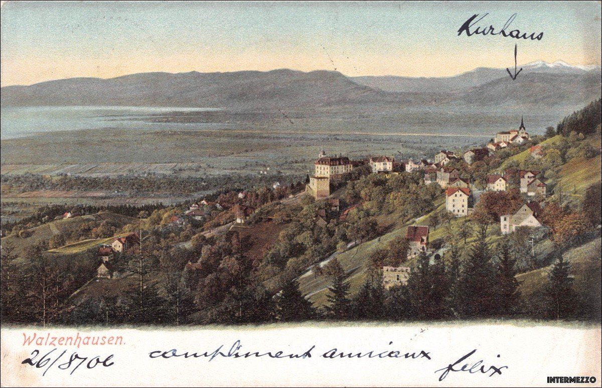 Cartoline postali: Walzenhausen AR // 1906 Bodensee – Usato da Basel venduto da intermezzo12
