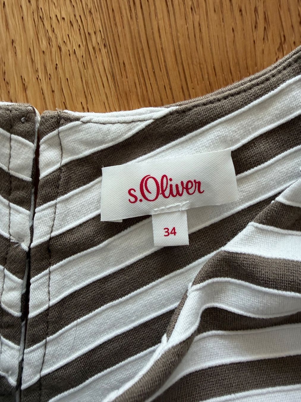 S.Oliver Kleider: S.OLIVER  KLEID gestreift beige olive 34 – Gebraucht aus Wattwil von jopara 1