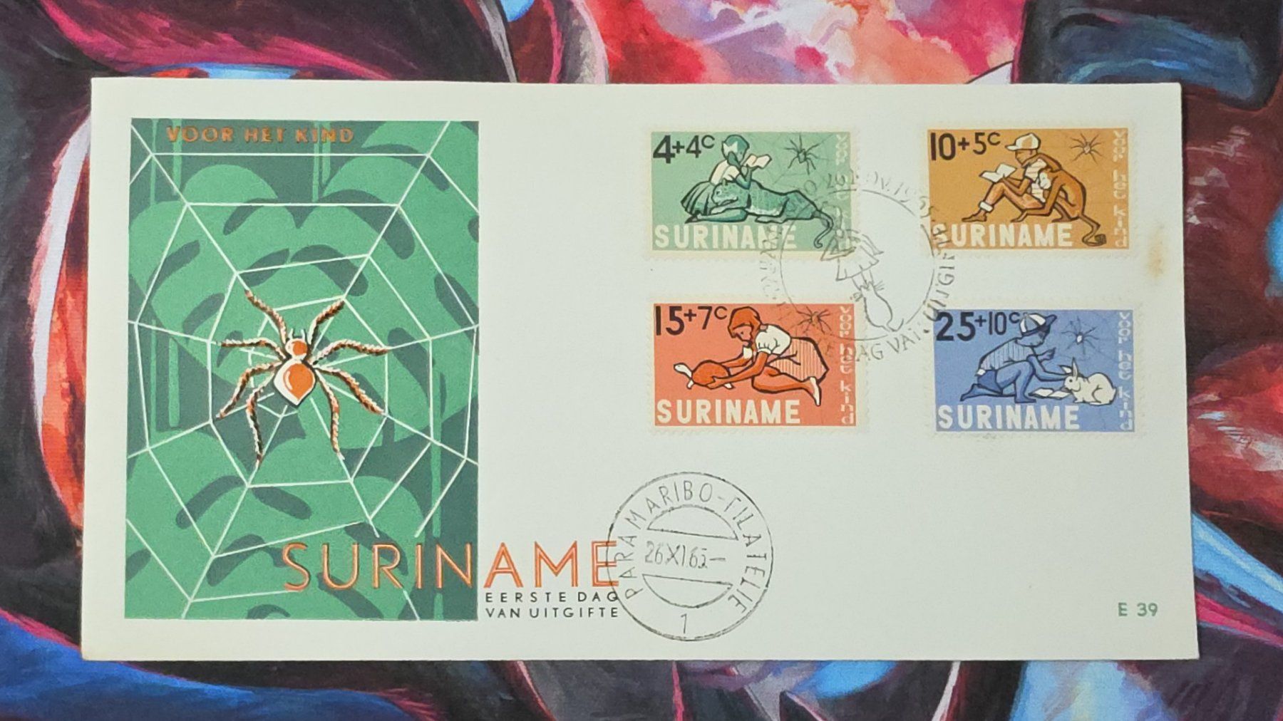 Tutti i francobolli: CL32 Enveloppe + Timbre Suriname 1963 – Usato da Cousset venduto da Patrick_Collections