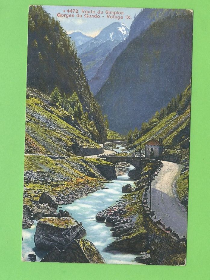 Cartoline postali: Route du Simplon, Gorges de Gondo – Usato da Zürich venduto da t24_de
