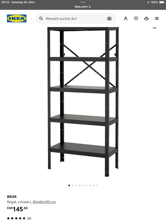 Ikea Bror Regal aus Metall neuwertig Neupreis CHF 145 Kaufen auf