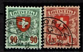 Ecusson 163y+164y avec belles oblitérations