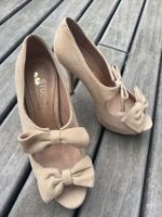High Heels beige mit Schleifen 37 Damen