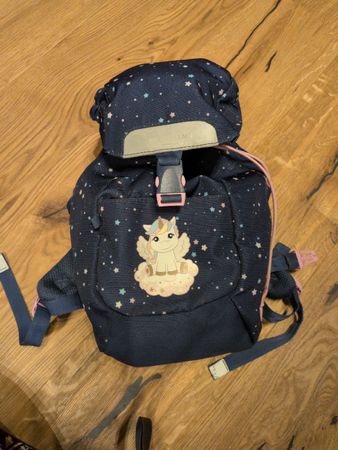 Beckmann Kindergartenrucksack, dunkelblau Einhorn