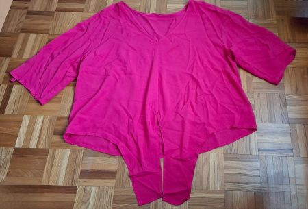 Blouse rose à nouer Chicorée/Bluse Rosa zum Binden Chicorée