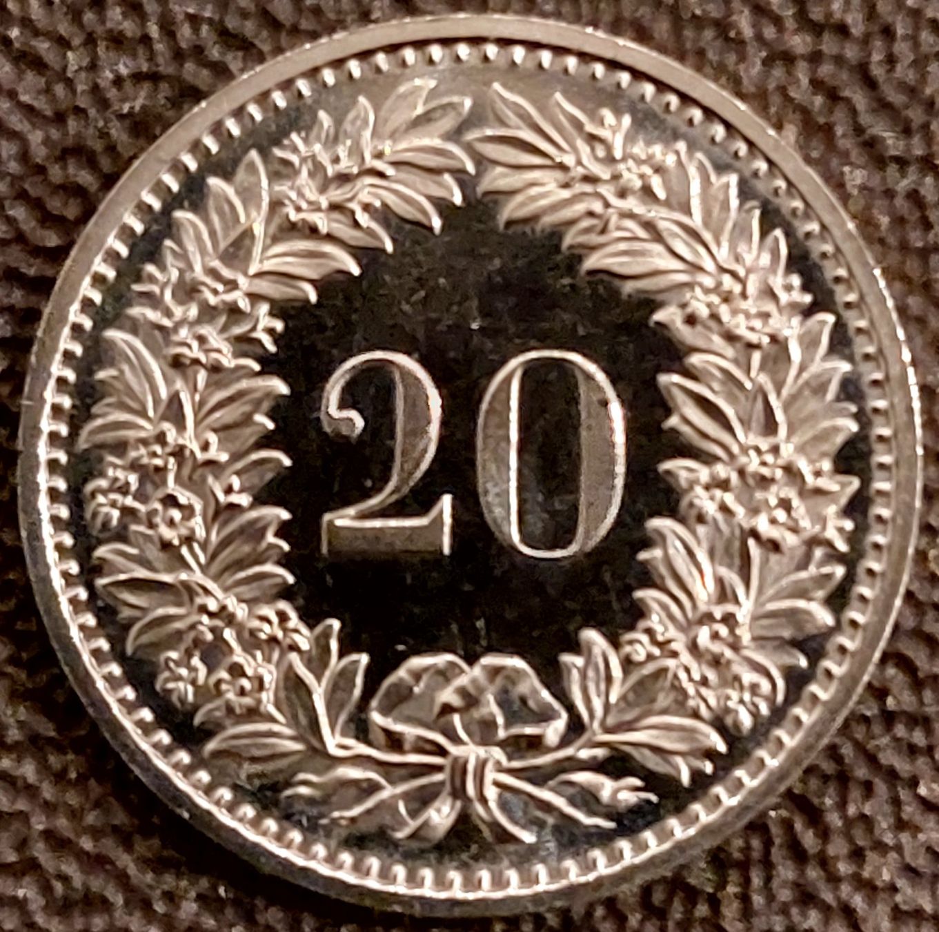 Tutti le monete: 20 Rappen 1977 stgl. / aus Münzsatz – Nuovo (secondo la descrizione) da Arch venduto da coinsandmore 1