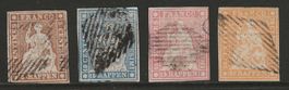 1854/55 : Strubel Nr. 22B - 25B : KP 840.--