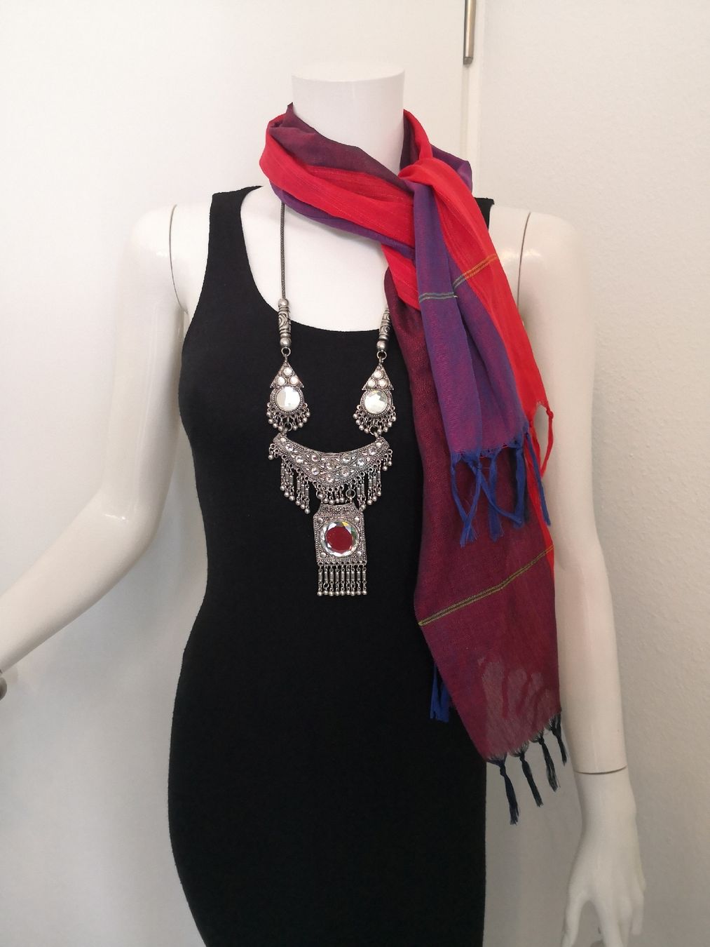 Foulards, Tücher & Schals: 🤩BOHO-CHIC SCHAL ROT-VIOLET NEU – Neu (gemäss Beschreibung) aus Olten von Naja-Twins-Twins 5