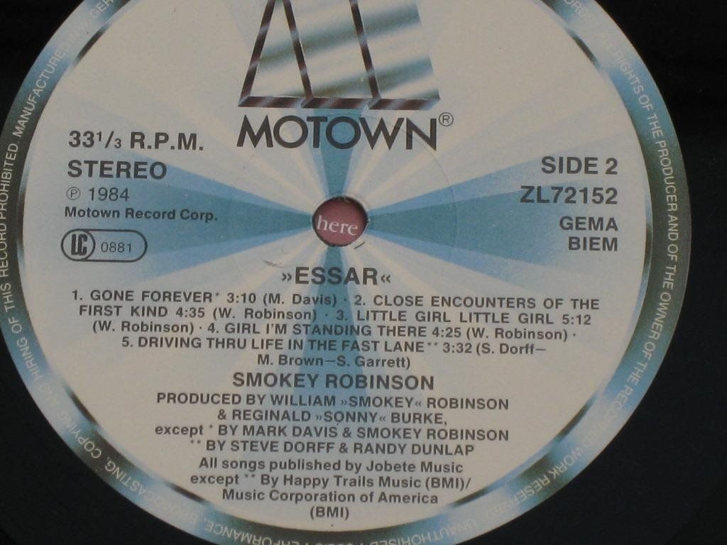 Dischi in vinile: LP - SMOKEY ROBINSON - ESSAR – Usato da Steckborn venduto da Quo7 2