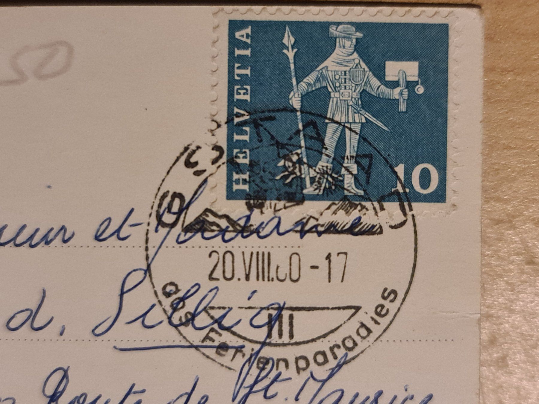 Cartoline postali: Alte Ansichtskarte Chalet Flora, Gstaad 1960 – Usato da Dintikon venduto da Vexi 1