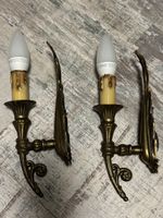 Coppia di applique in metallo ottone stile classico