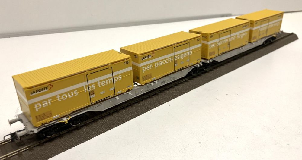 Roco 66564 SBB = Tragwagen SBB mit 4 Container Post (Neu und ...