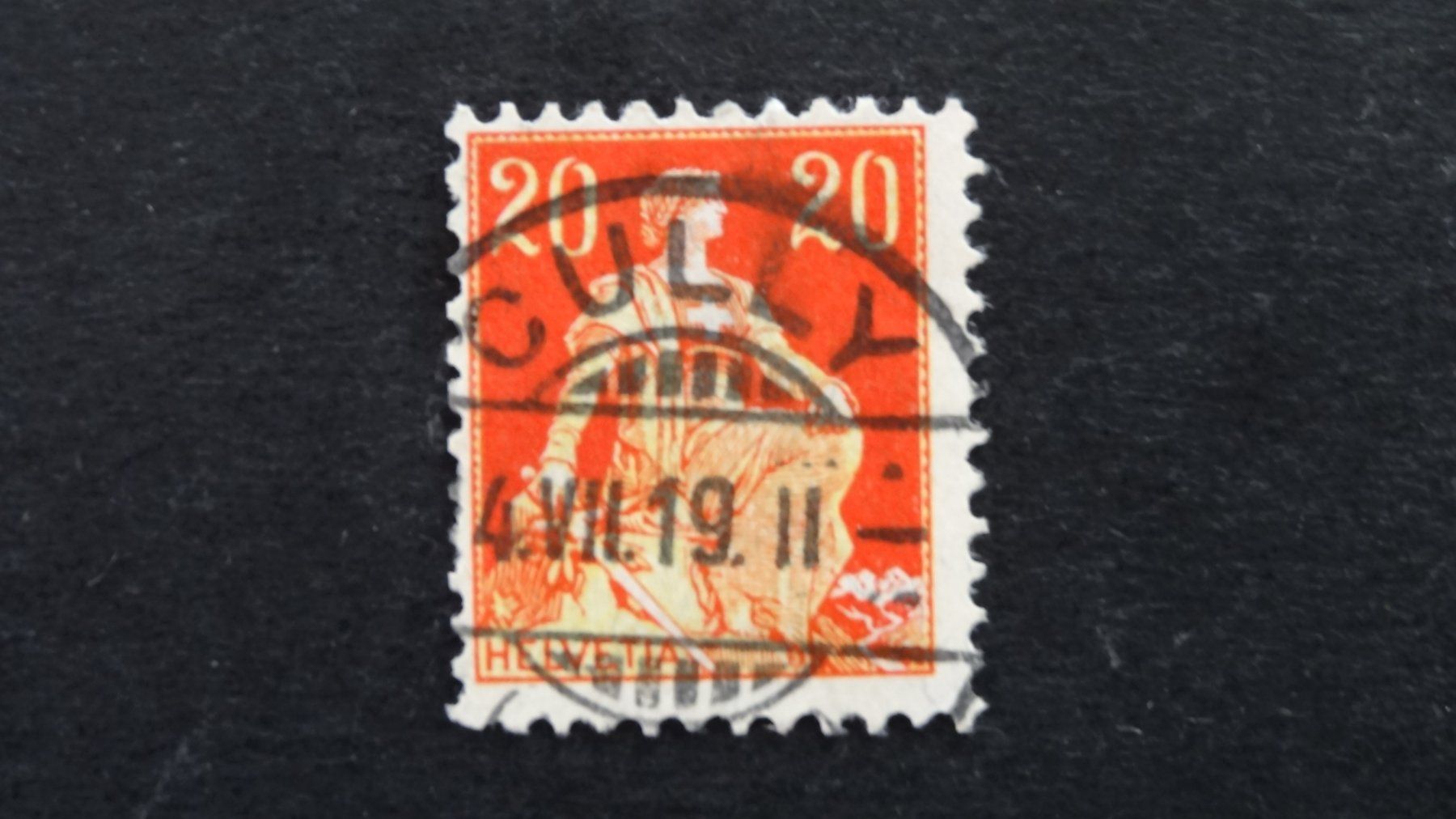 Alle Briefmarken: Vollstempel CULLY  4.VII.19   143 – Gebraucht aus Anwil von C-DAIHA