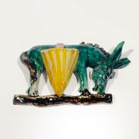 Asinello in ceramica.  Miniatura Vintage Toscana