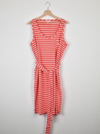 Barbour "Patterson" Jerseykleid, Koralle/Weiss, Gr.42