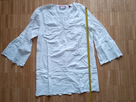 s.Oliver Tunika Bluse Weiss, Gr. 36, Sommer-Look Top!