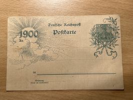 Alte Deutsche Reichspost Postkarte von 1900, Rarität!