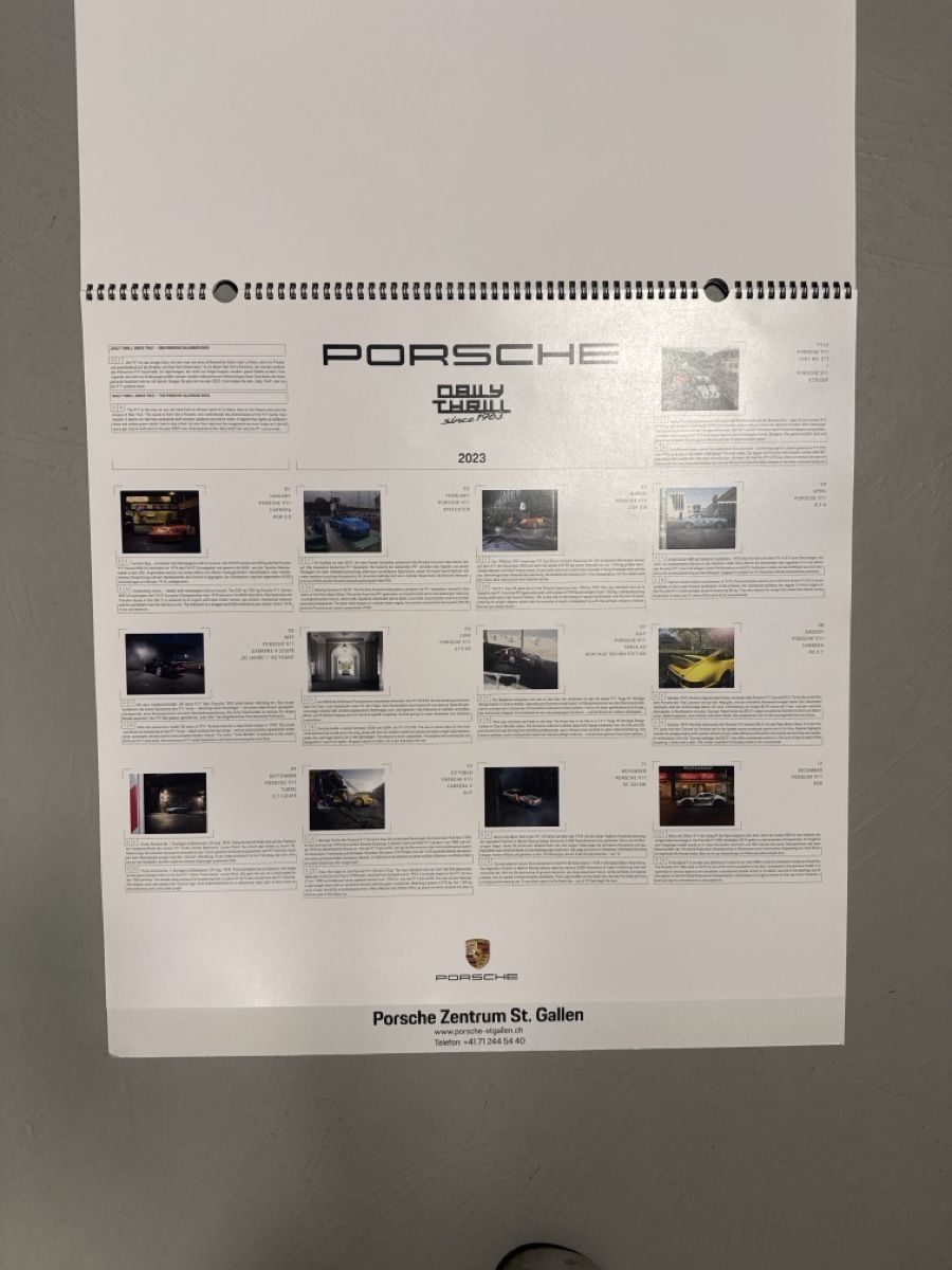 Porsche Calendari: Porsche Wandkalender 2023 – Usato da Eschen venduto da Forrer1000 1