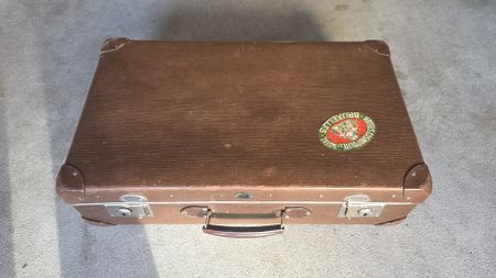 Vintage Koffer Echt Vulcanfiber – Grand Hotel Brüssel Label