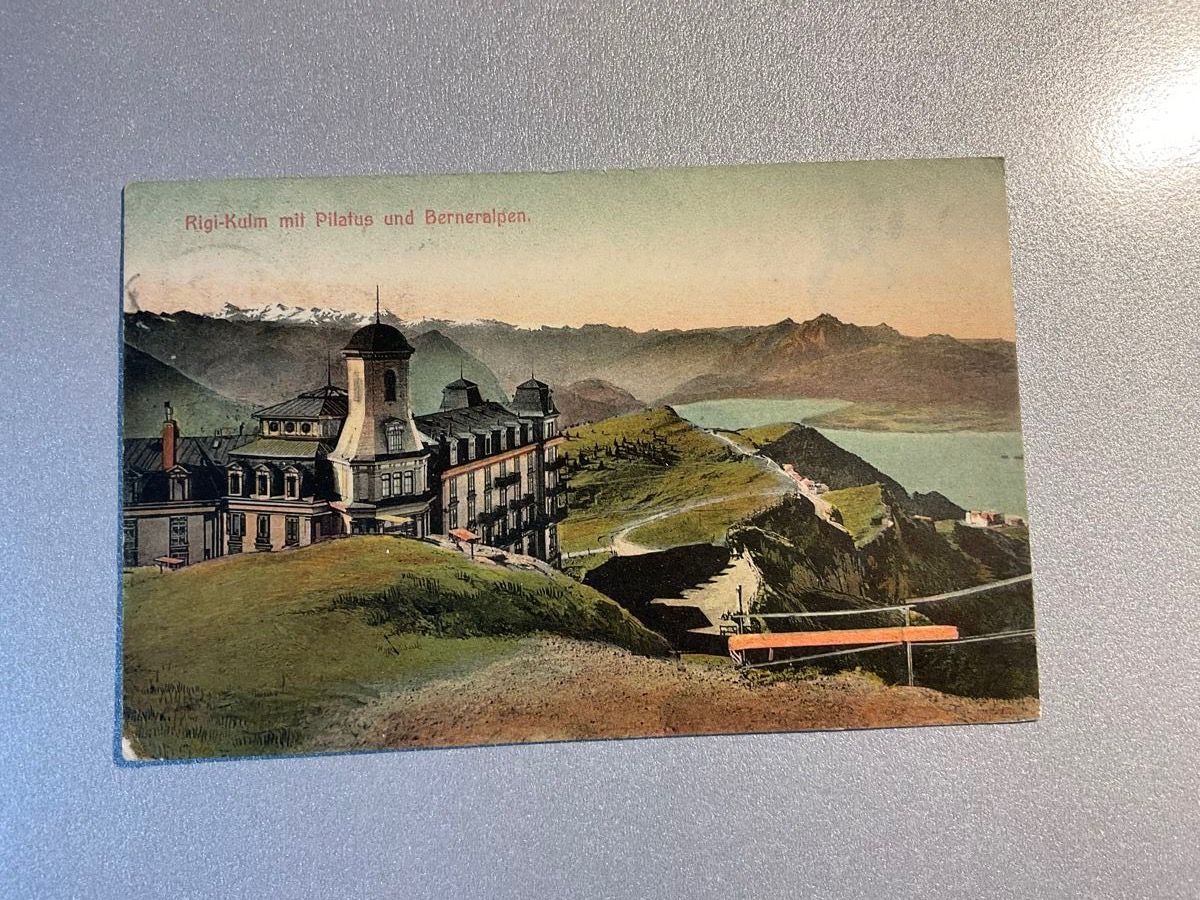 Cartoline postali: Ansichtskarte Rigi-Kulm – Usato da Steinhausen venduto da Leo.1957