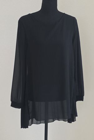  Wunderschönes Damenbluse/Tunika  schwarz Grösse M 