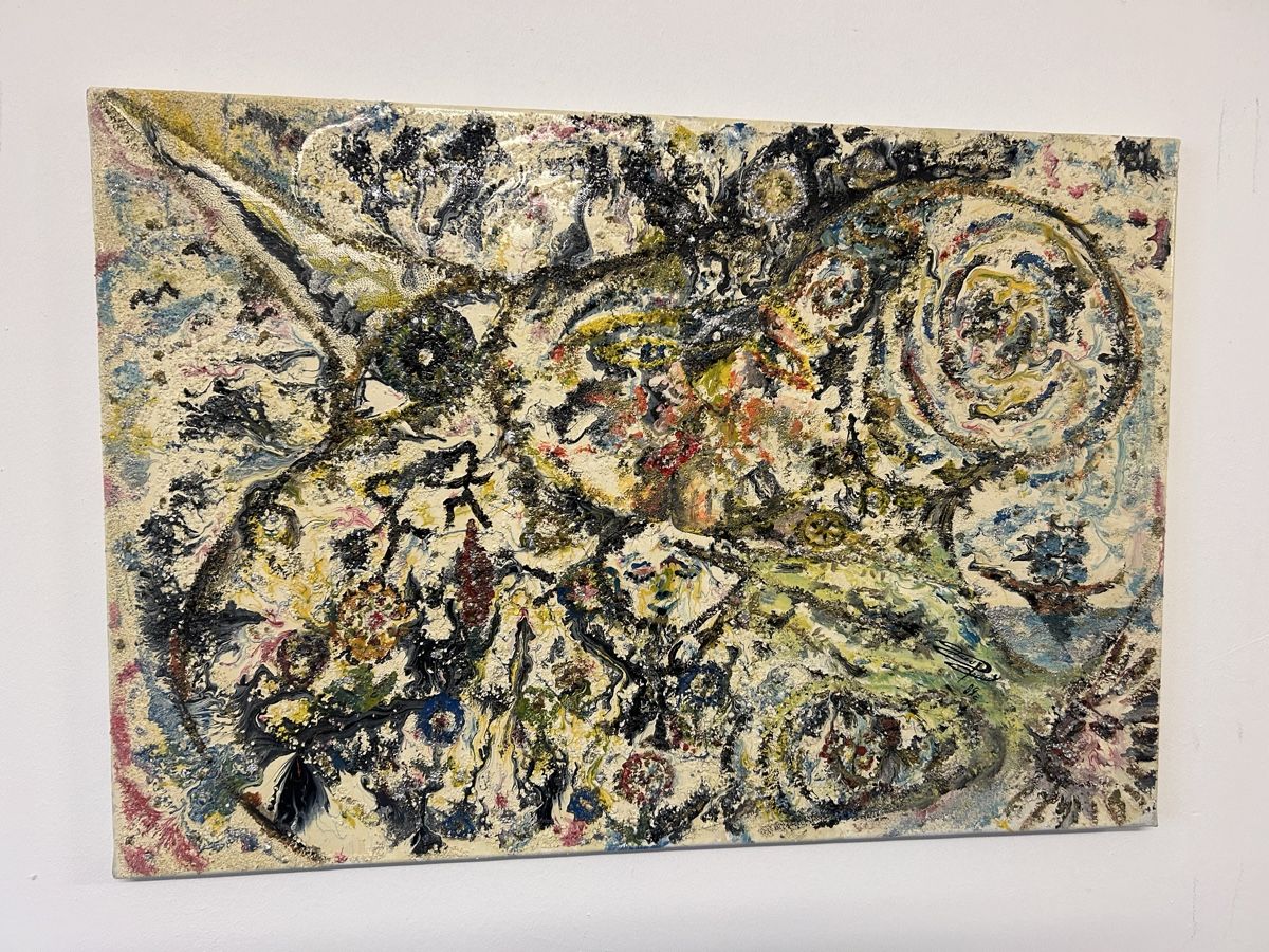 Gemälde: Abstraktes Gemälde von Fredy Gerber 84' – Gebraucht aus Glarus von KunstWerkEr-LS87