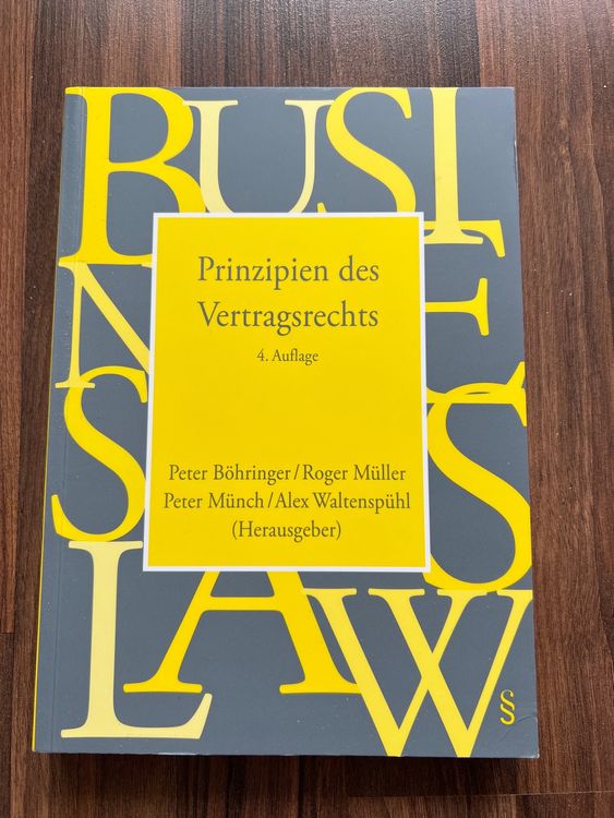 Prinzipien des Vertragsrecht, 4. Auflage Kaufen auf Ricardo