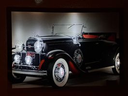 LED Kunstbild Oldtimer Cadillac V8 Roadster Model 355A